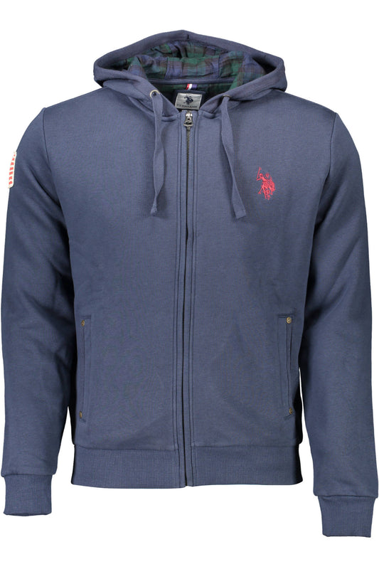 US POLO HERREN SWEATSHIRT BLAU MIT REISSVERSCHLUSS