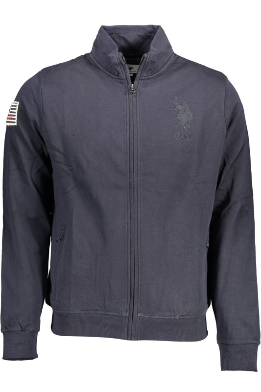 US POLO SWEATSHIRT MIT REISSVERSCHLUSS BLAU HERREN