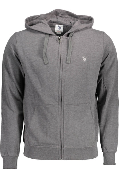 US POLO ASSN. Herren-Sweatshirt mit Reißverschluss, grau