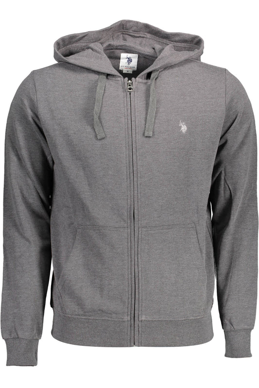 US POLO ASSN. Herren-Sweatshirt mit Reißverschluss, grau