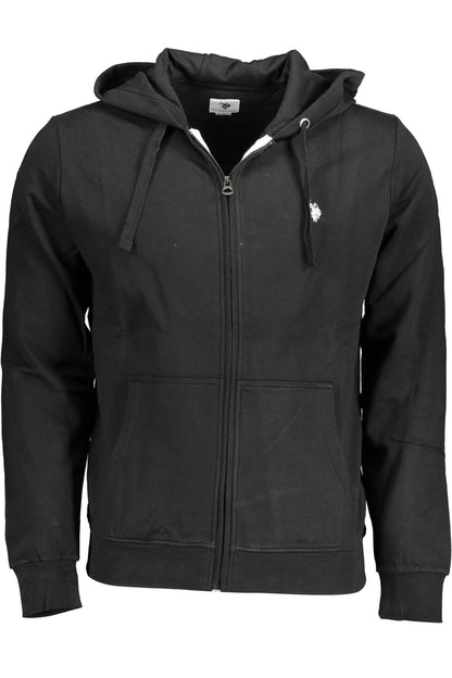 US POLO ASSN. Herren-Sweatshirt, schwarz, mit Reißverschluss