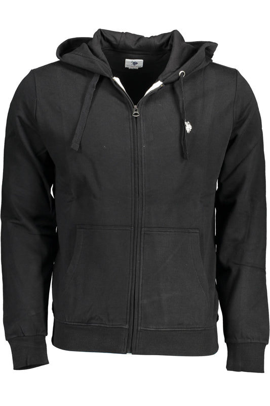 US POLO ASSN. Herren-Sweatshirt, schwarz, mit Reißverschluss
