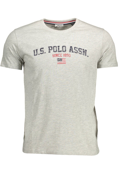 US POLO ASSN. Herren-T-Shirt mit kurzen Ärmeln, Grau