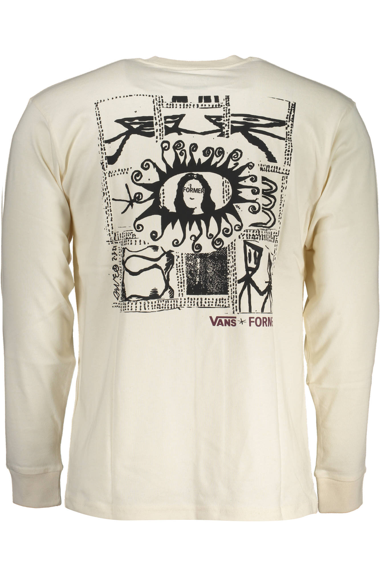 VANS T-SHIRT LANGARM HERREN WEISS